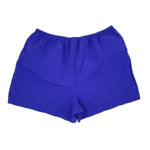 Lands' End Cobalt Blue Elastic Waist Pull On Nylon Shorts Womens Size 3X Casual - Picture 1 of 9